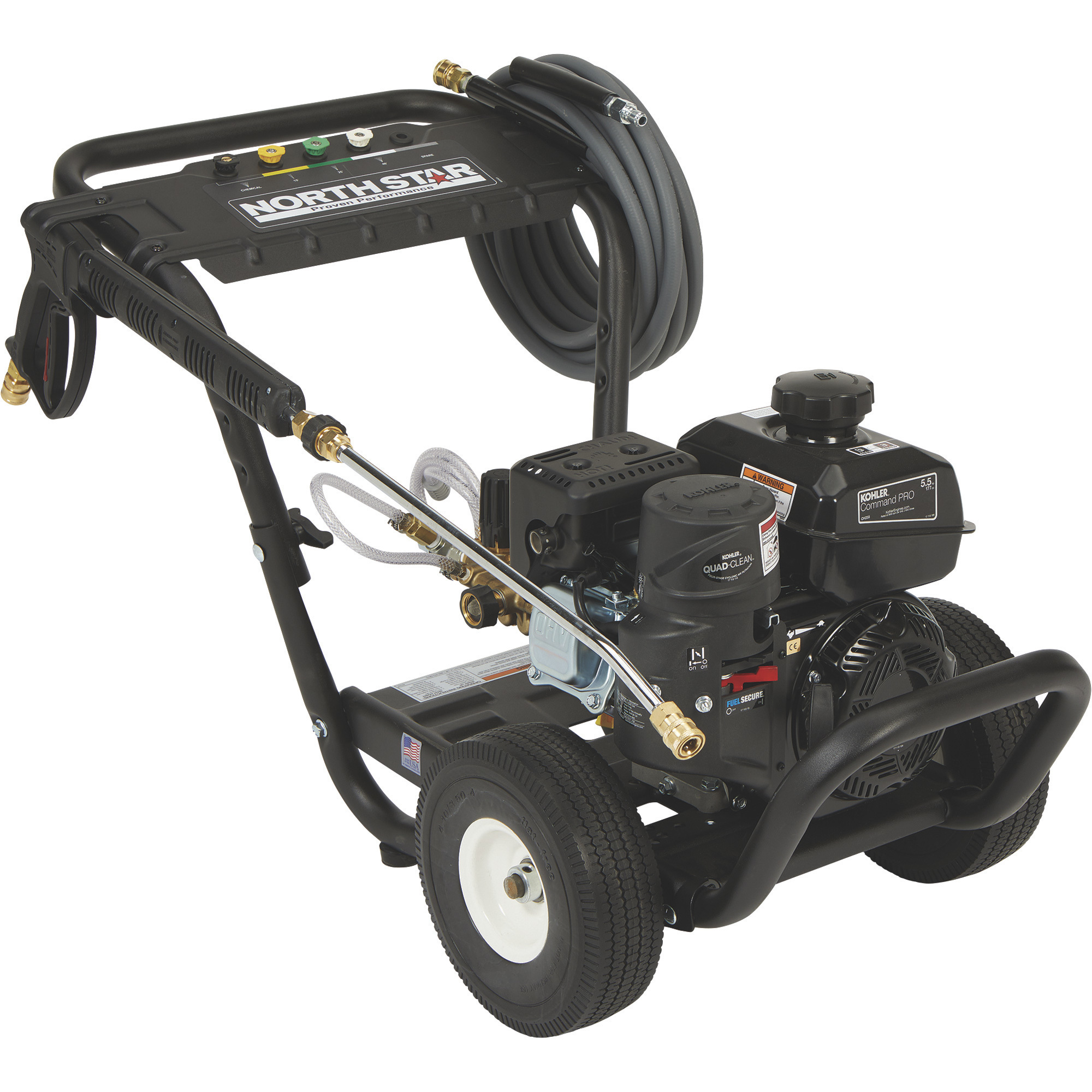 NorthStar Gas Cold Water Pressure Washer, 3100 PSI, 2.5 GPM, Kohler Engine